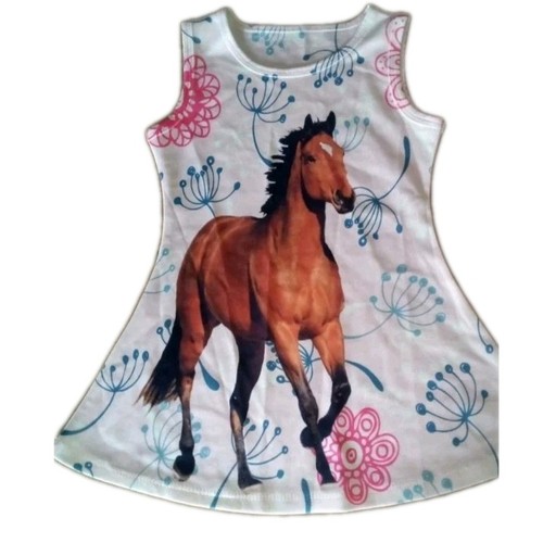 Niedliches mädchenkleid pferd - mädchenkleid,
