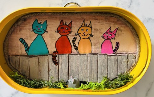 Upcycling fischdose mit - upcycling-fischdose,