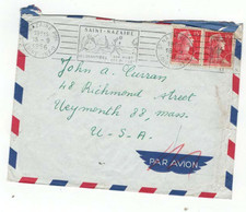 FRANKREICH Brief SAINT-NAZAIRE - WEYMONTH/USA m. 1936 (2); 18-9-56