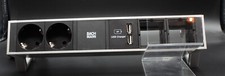 Bachmann DESK 2 Steckdosenleiste 5-fach, 2x Strom, 2x USB-A, 2x Custom Modul