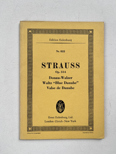 Noten strauss opus 314 - noten., j.