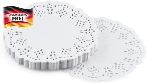 150 runde papierdeckchen 9 - runde,