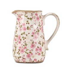 Deko Vase Krug VINTAGE Blüten