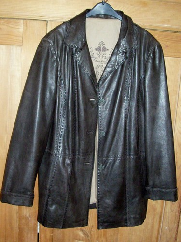 Lederjacke 42 braun - lederjacke,, gr.