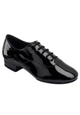Boys Ballroom shoe in Black Patent, Black Leather and Black Nubuck.