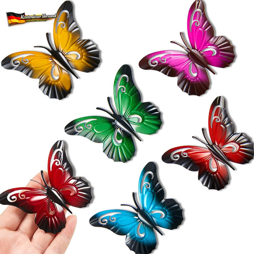 Metall wanddeko schmetterlinge - wanddeko,