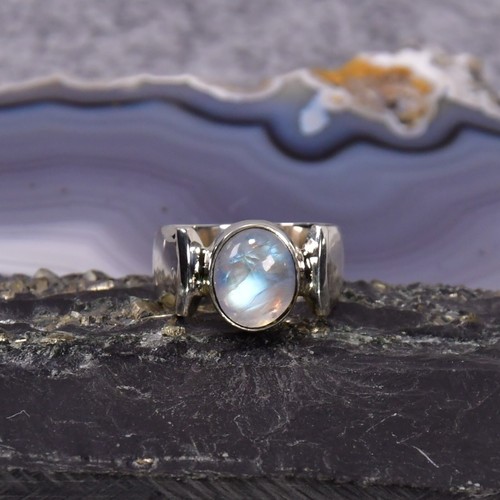 Mondstein ring 925er silber - mondstein, ring,