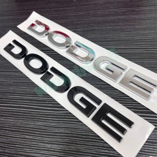 Für Dodge Schriftzug Embleme Aufkleber Logo Flache Badge Schwarz Glänz Silber