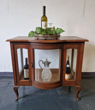 Antike Anrichte Jugendstil Vitrine Barschrank Teeschrank  Eichenholz um 1910