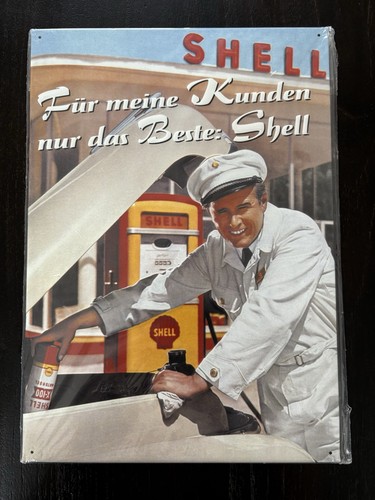 Shell blechschild 21x30cm neu - shell,