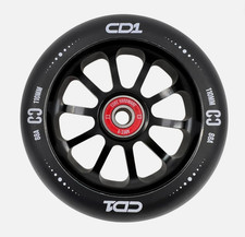 Kern 110 mm Stunt-Scooter Rad ABEC 9 Kugellager hohl Legierung PU - schwarz