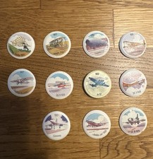 11x Coca Cola Knibbelbilder MEILENSTEINE DER VERKEHRSGESCHICHTE In der Luft