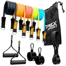 Widerstandsband 5er Set Expandern Fitnessband Resistance Bands neon TREX SPORT