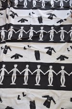 Kinder Bettwäsche, 90x200 cm, schwarz - weiß, mit "Schnittmuster", von Mangoon