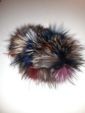 Pelzkragen Silberfuchs Pelzloop Beidseitig Tragbar NEU Bunt Dehnbar Superflausch