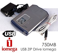 IOMEGA 750MB EXTERN ZIP LAUFWERK USB 2.0 macOS WINDOWS AUCH FÜR 250MB #M1260