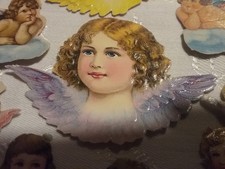 alte Oblaten Glanzbilder Konvolut schön Engel
