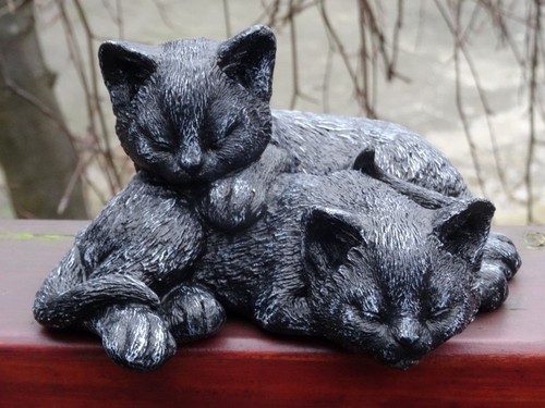 Steinfigur tierfigur katze - steinfigur,