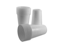 (9,59€/100Stk.) 100x Trinkbecher - 200ml Picknick Becher - Einweg Geschirr Weiß