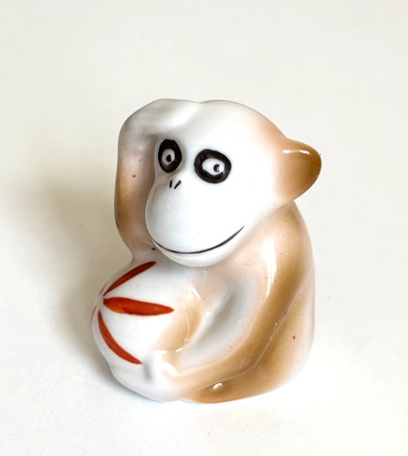 Vintage porzellan figur affe - porzellan,