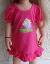 Puppekkleidung: Nachthemd/ Kleid   für 38-45 cm.Große Puppen z.B Hannah von Götz
