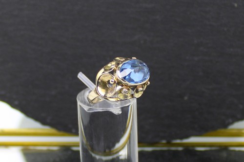 Antique blue topaz - topaz, gold
