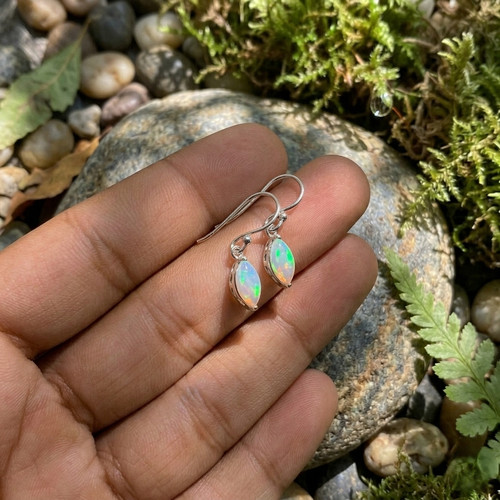 Opal ohrhänger sterlingsilber - opal,