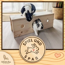 Kaninchen Tunnel Holz 60cm XXL