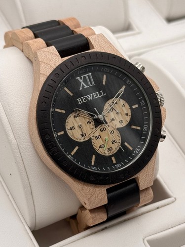 Bewell herrenuhr holzuhr - bewell,