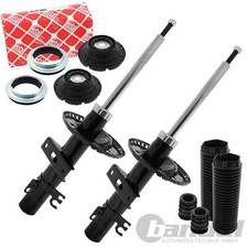 2 GASDRUCK STOßDÄMPFER + febi DOMLAGER VORNE für VW T5 TRANSPORTER BUS MULTIVAN