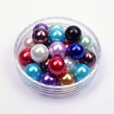 Glaswachsperlen Glas Perlen Farbmix 6mm 8mm 10mm rund Schmuck Engel Basteln 