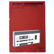 Original TANDBERG TCD 320 Cassette Recorder Owner's Manual / Bedienungsanleitung