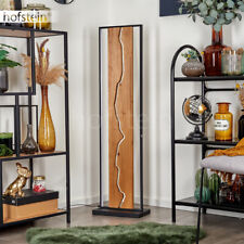 LED Boden Steh Leuchte Lampe Wohn Schlaf Zimmer Beleuchtung Holz schwarz modern