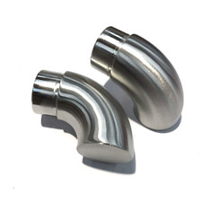 1 x Endstück Endbogen Geschliffen Edelstahl 42,4 x 2,0 mm Art. FS2000450 (J44)