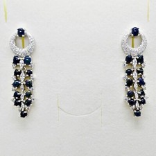 Schwarz Opal Cubic Zirkonia Ohrringe 925 Silber 585 Weißgold vergoldet