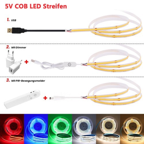 Cob led streifen stripe - led, 5v