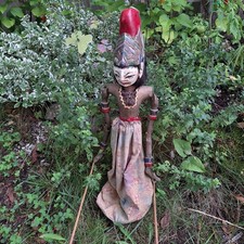 Wayang Golek Schattenspielpuppe mit Echthaar  alt, antik