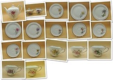 KAFFEESERVICE - K&A KRAUTHEIM SELB BAVARIA WIESENBLUMEN /  FÜR 5 PERSONEN - TOP!