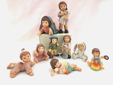 Goebel N & M Nina & Marco als Hase mit Teddy mit Ente  Kissenschlacht  7 - 14 cm