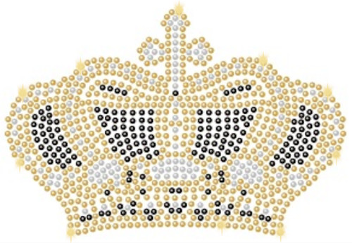 Strasssteine gold krone - xl,