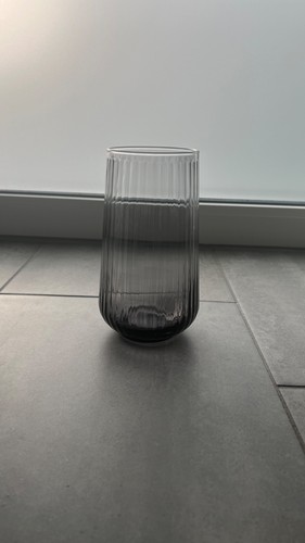 Elegante glasvase rauchgrau - glasvase,