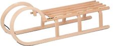 Colint Hörnerschlitten 110 cm Holzschlitten Schlitten Holz Rodel Hörner
