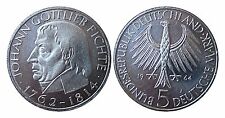 J393  5 DM Gedenkmünze Johann g. Fichte 1964 J   