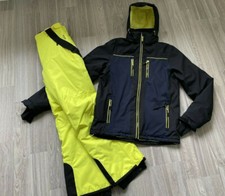 Herren skianzug blau gelb - herren,