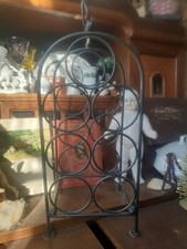 WEIN REGAL IM ANTIK-STIL MASSIV METALL 7 FLASCHEN SAMMLUNG WEINREGAL ? GESCHENK