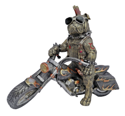 Bulldogge auf motorrad dogge - bulldogge,