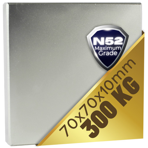 Neodym magnet quader - neodym, 70x70x10