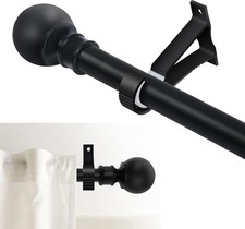 25mm Gardinenstange Vorhangstange Ausziehbar Edelstahl Scheibenstange 110-310cm