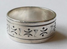 Bandring Ring 925 Silber Dekor