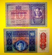 Austria/Kronen/Lot - 10 KRONEN (1904) + 10 KRONEN (1915)